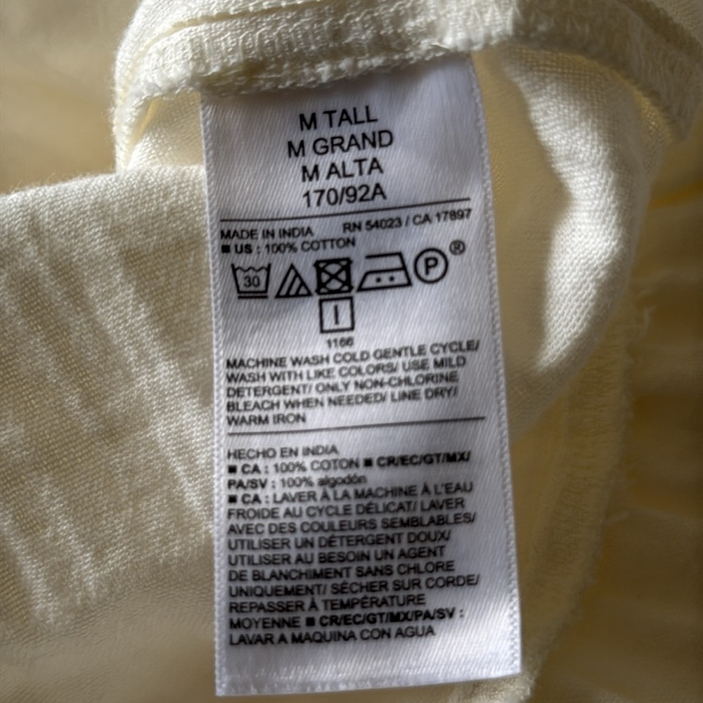 Old Navy fit & Flare Crinkle Gauze Cream Sleeveless V-Neck Maxi Sundress M Tall - Picture 7 of 7